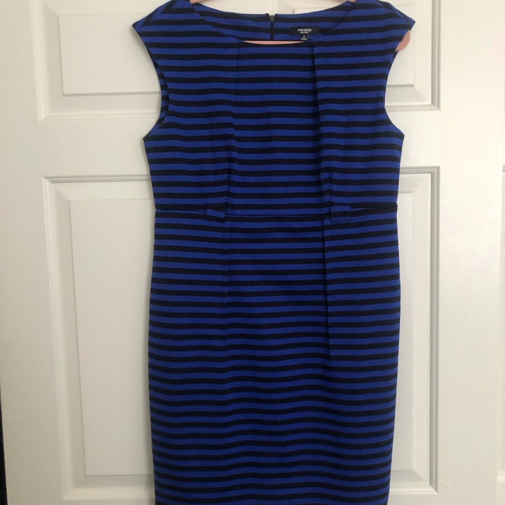 Black and Blue Stripe Dress by Premise